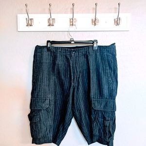 Banana Republic Striped Men's Shorts Size 36 Dark Gray